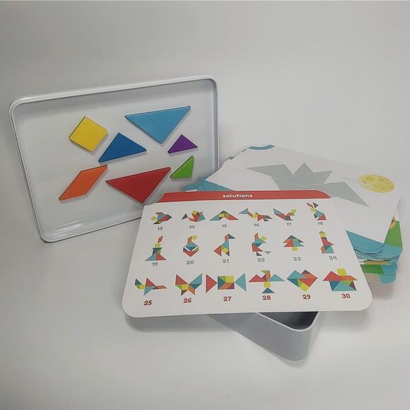 Magnetic Shape Maker Tangram Puzzle Travel Game Therapy Tool Logic Skill Develop - Picture 2 of 10